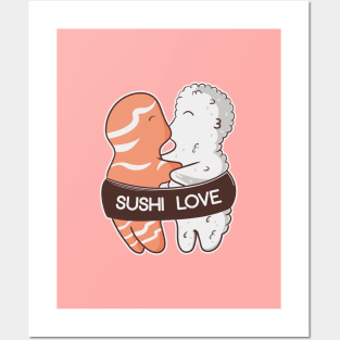 Sushi love Posters and Art